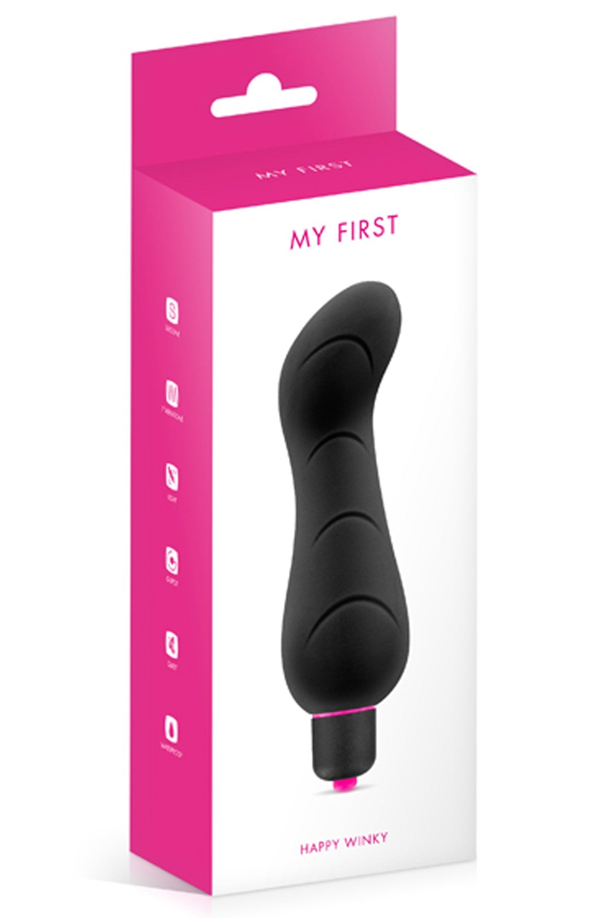 Vibromasseur noir 7 vitesses courbé point G waterproof - CC5740010010