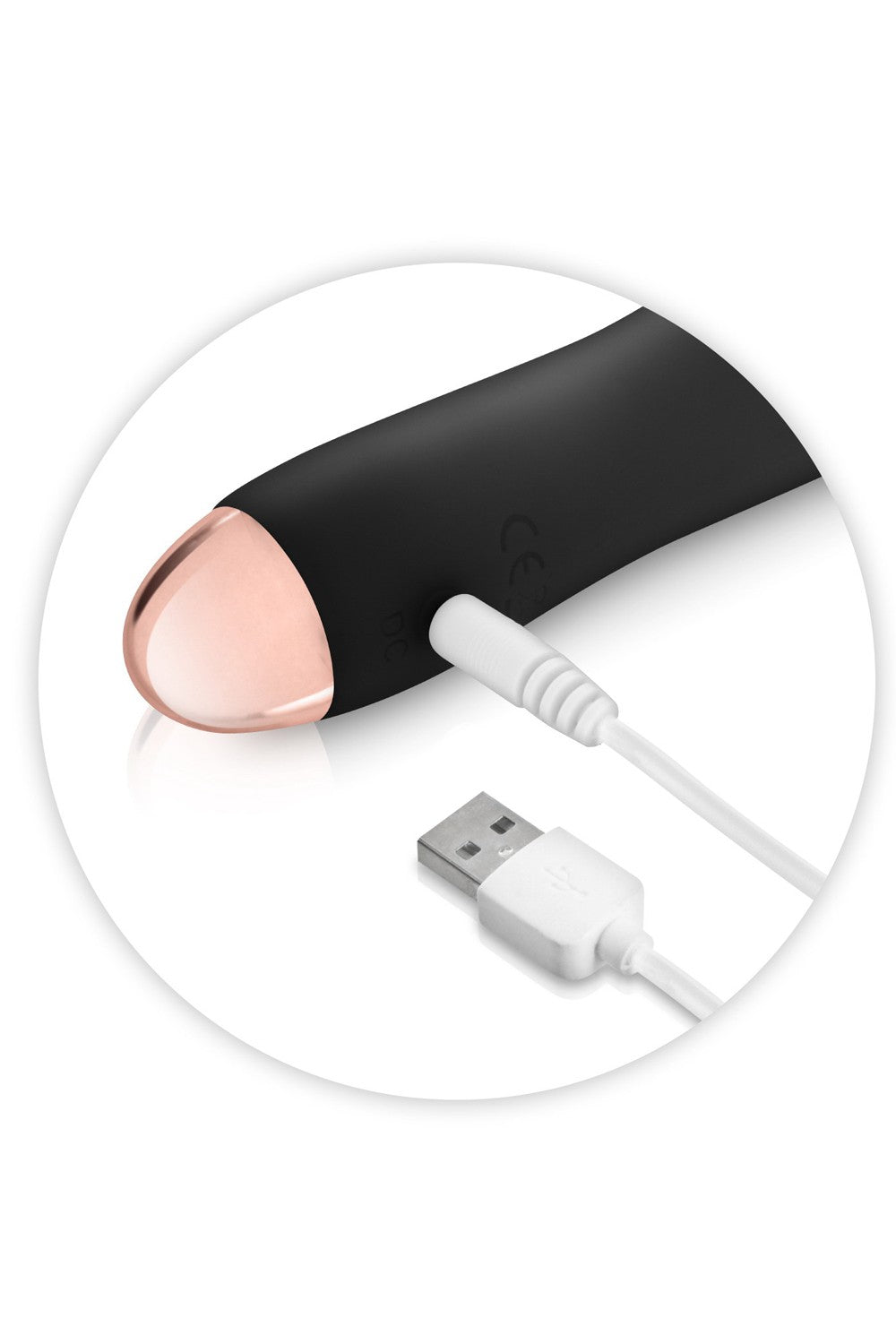 Vibromasseur noir 7 vitesses USB corps ondulé - CC5740140010