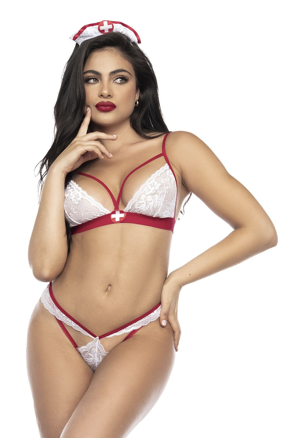 Costume d'infirmière sexy 4 pièces - MAL60002COS