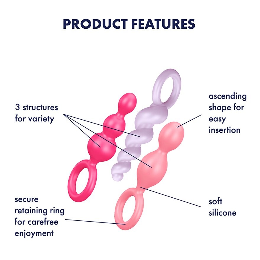 Coffret 3 plugs satisfyer couleur Booty Call - CC597160