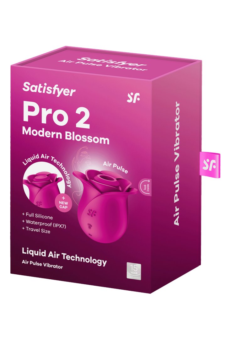 Stimulateur de clitoris rose par ondes de pression ou sans contact Pro 2 Modern Blossom Satisfyer - CC597841