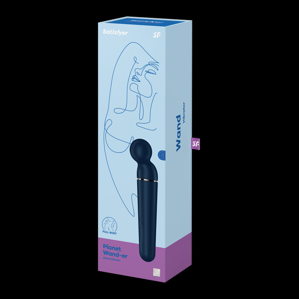 Vibromasseur wand bleu USB 60 vibrations Planet Wand-er Satisfyer - CC597845