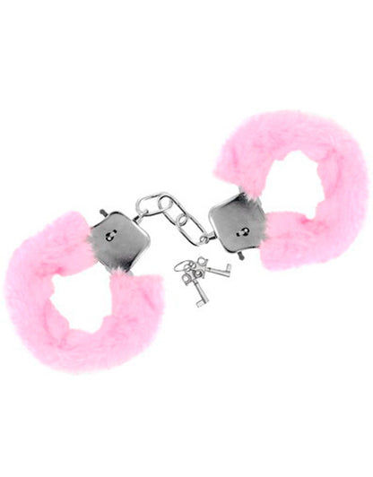 Menottes fourrure roses de poignets avec sécurité - CC5140030050