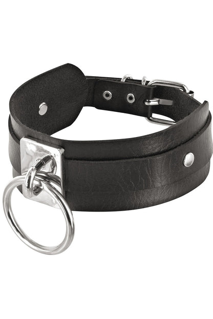 Collier fétichiste avec anneau métal pour laisse - CC6060110010