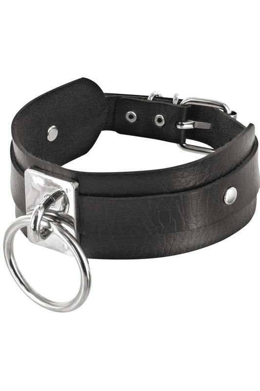 Collier fétichiste avec anneau métal pour laisse - CC6060110010