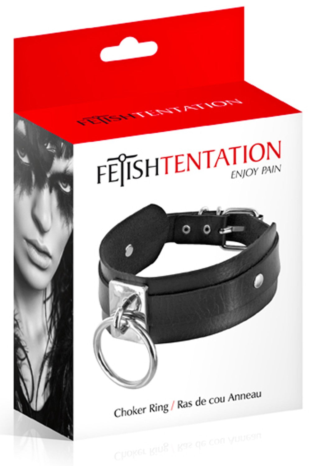 Collier fétichiste avec anneau métal pour laisse - CC6060110010