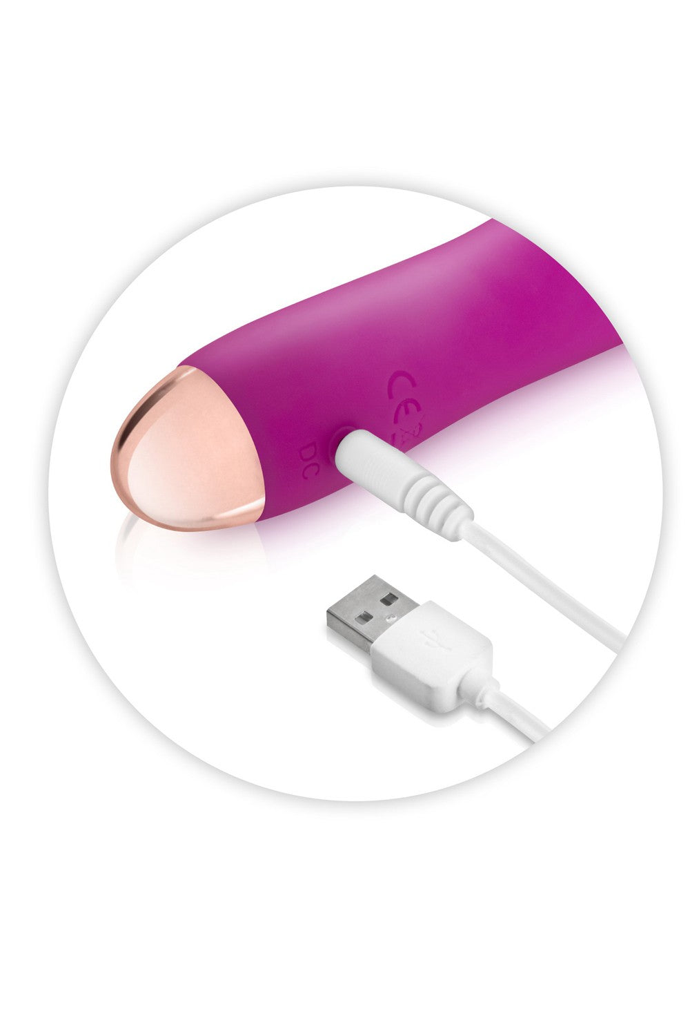 Vibromasseur rose lisse 7 vitesses USB - CC5740160050
