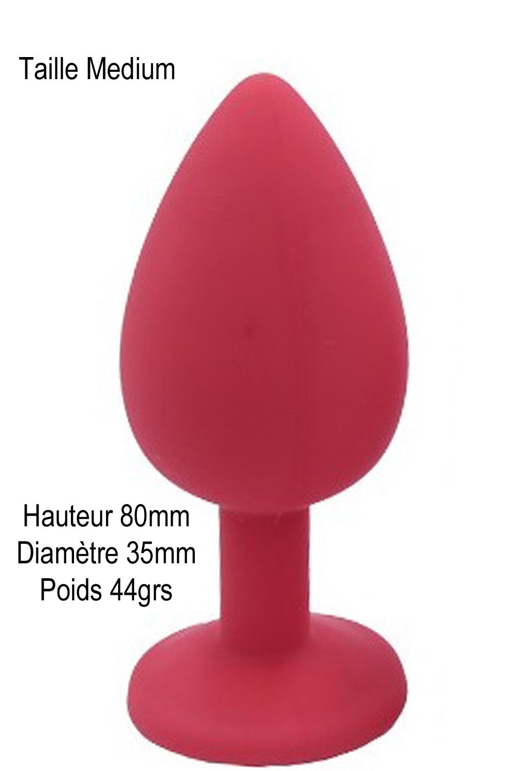 Plug rouge bijou cristal Medium - DB-RY068CRED