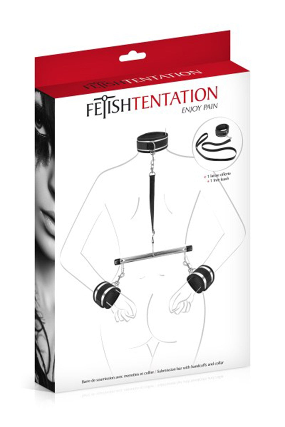 Barre de soumission avec menottes et collier Fetish Tentation - CC570413
