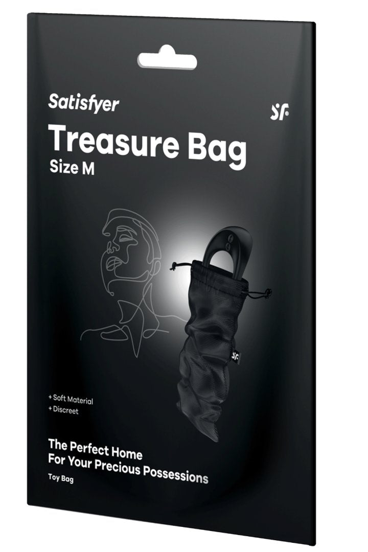 Sac de rangement sextoys noir taille M Treasure Bag Satisfyer - CC597859