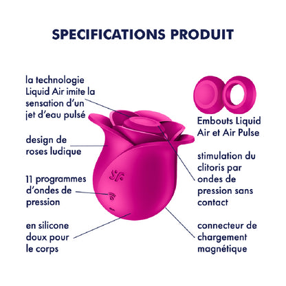 Stimulateur de clitoris rose par ondes de pression ou sans contact Pro 2 Modern Blossom Satisfyer - CC597841