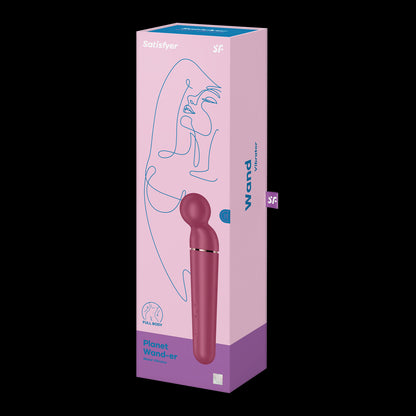 Vibromasseur wand rouge USB 60 vibrations Planet Wand-er Satisfyer - CC597844