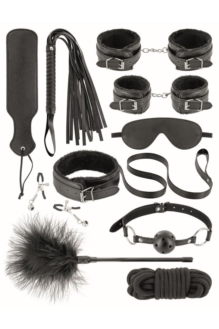 Coffret BDSM 10 produits en cuir vegan Fetish tentation - CC520182001020